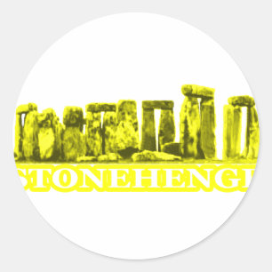 Adesivo Redondo Stonehenge Yellow transp The MUSEUM Zazzle Gifts