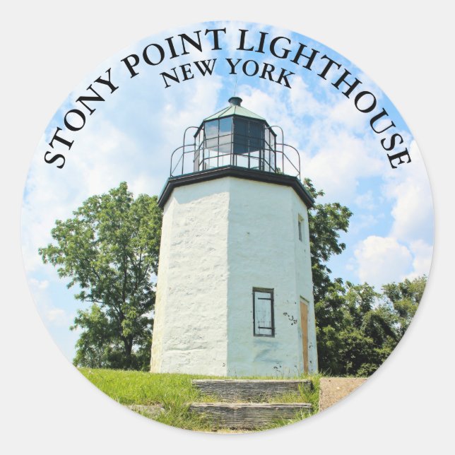 Adesivo Redondo Stony Point Lighthouse, Autocolantes do New York R (Frente)