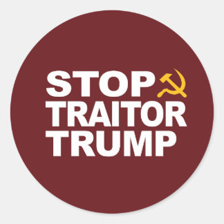 Adesivo Redondo "Stop Traitor Trump"