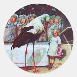 ADESIVO REDONDO STORK BABY BOY CHÁ 3