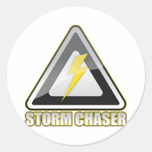 Adesivo Redondo Storm Chaser Lightning