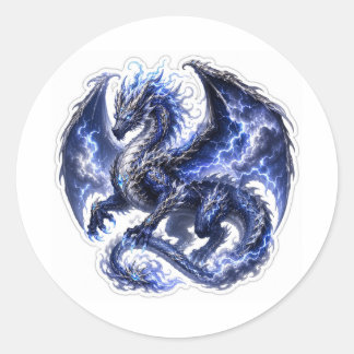 Adesivo Redondo Storm Dragon Sticker