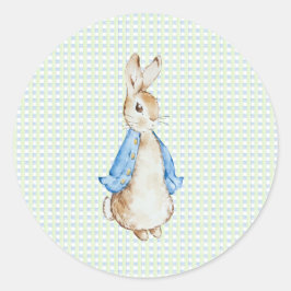 Adesivo Redondo Storybook Garden Rabbit Inspired Baby Shower 