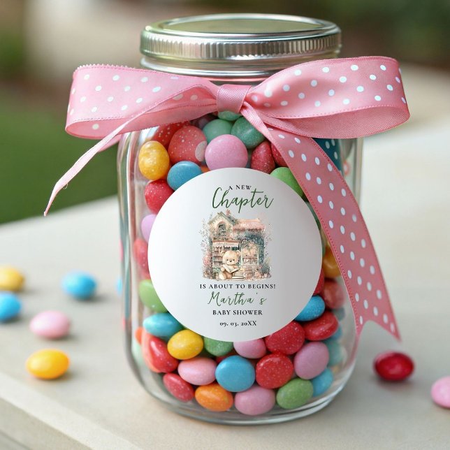 Adesivo Redondo Storybook - Um novo capítulo sobre o início do Chá (Criador carregado)