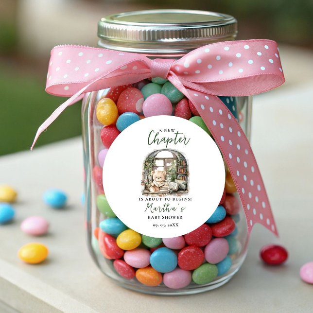 Adesivo Redondo Storybook - Um novo capítulo sobre o início do Chá (Criador carregado)