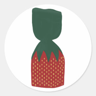 Adesivo Redondo Strawberry Bon Bons Candies