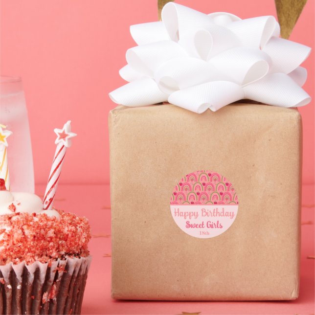 Adesivo Redondo Strawberry Fields Delight (Festa)