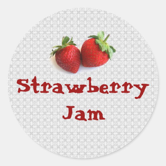 Adesivo Redondo Strawberry Jam Sticker (Frente)