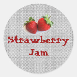 Adesivo Redondo Strawberry Jam Sticker