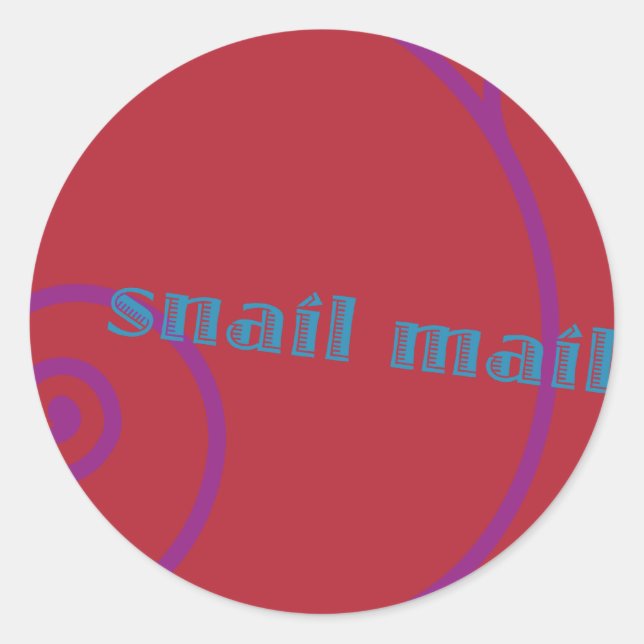 Adesivo Redondo Strawberry Snail Mail (Frente)