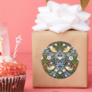 Adesivo Redondo Strawberry Thief por William Morris