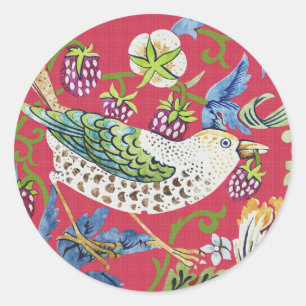 Adesivo Redondo Strawberry Thief William Morris