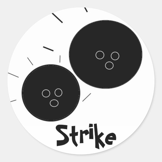 Adesivo Redondo Strike - Boliche (Frente)