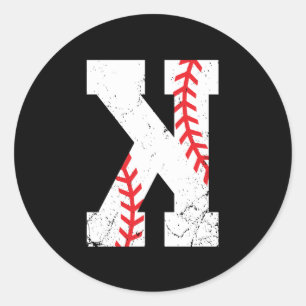 Adesivo Redondo Strikeout K do jarro do basebol