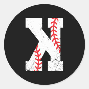 Adesivo Redondo Strikeout K do jarro do basebol