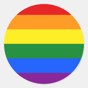 Adesivo Redondo Stripe arco-íris LGBT