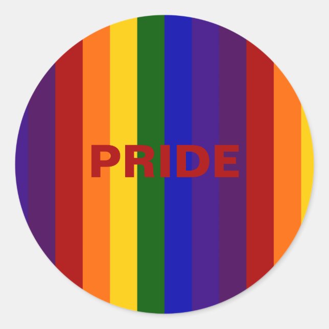 Adesivo Redondo Stripes Arco-íris (Frente)