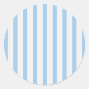 Adesivo Redondo Stripes Bebê Azul e Branco