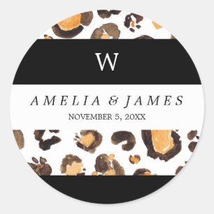 Adesivo Redondo Stripes Cores Aquáticas Manchas-Leopardo Monograma