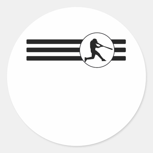 Adesivo Redondo Stripes de Baseball (Frente)
