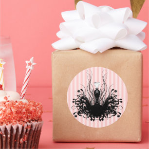 Adesivo Redondo Stripes Fashion Diva Enrolado