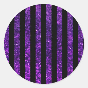 Adesivo Redondo Stripes Roxas, Glitter Stripes, Padrões Stripes