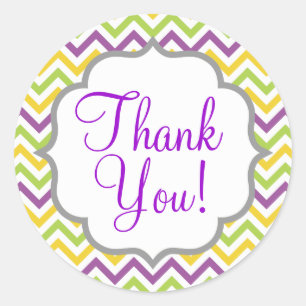 Adesivo Redondo Stripes violeta púrpura, verde e amarelo