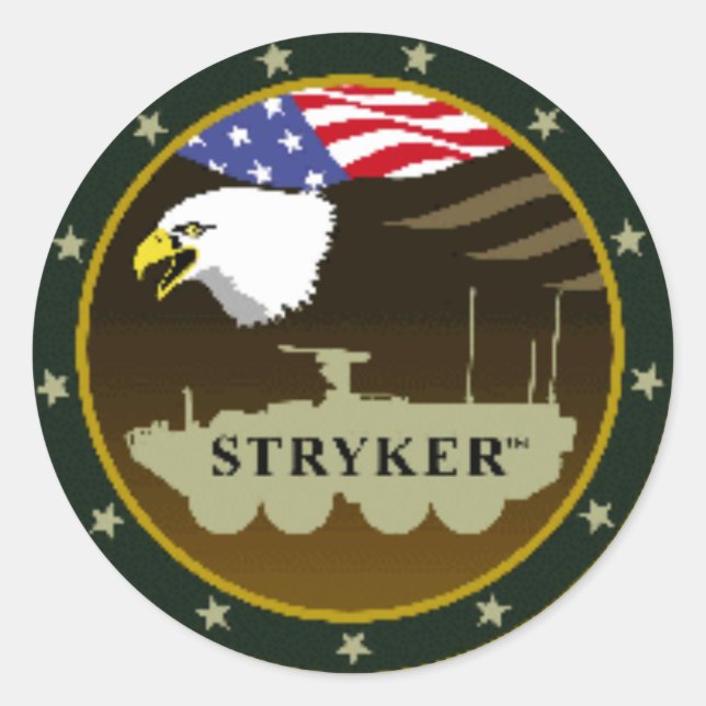 Adesivo Redondo stryker_logo (Frente)
