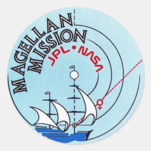 Adesivo Redondo STS-30 Atlantis: Magellan a Venus