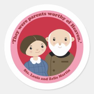 Adesivo Redondo Sts. Louis e Zelie Martin