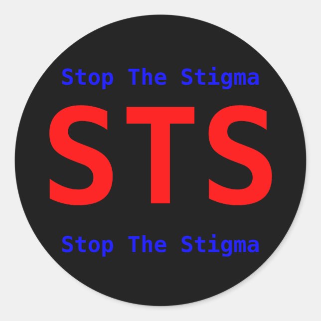 Adesivo Redondo STS, Pare O Estigma, Pare O Estigma (Frente)