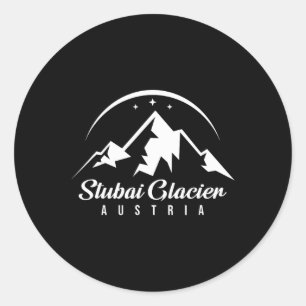 Adesivo Redondo Stui Glacier Austria Ski Resort Skiboardin