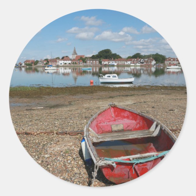 Adesivo Redondo Stuning Bosham Harbor Inglaterra (Frente)