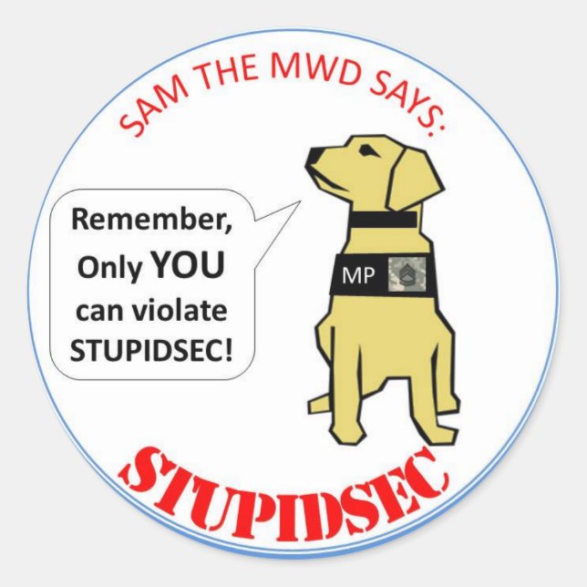 ADESIVO REDONDO STUPIDSEC (Frente)