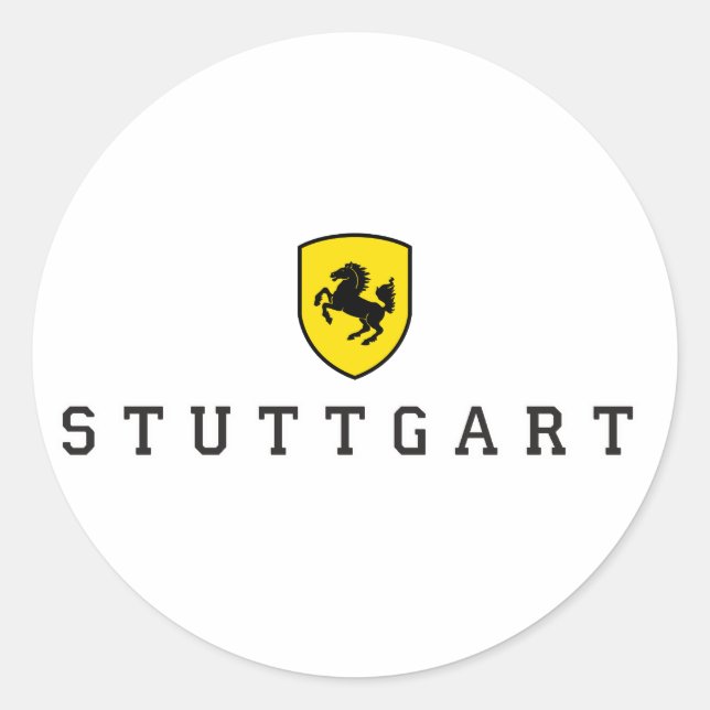 Adesivo Redondo Stuttgart Crest Stuttgarter Wappen (Frente)