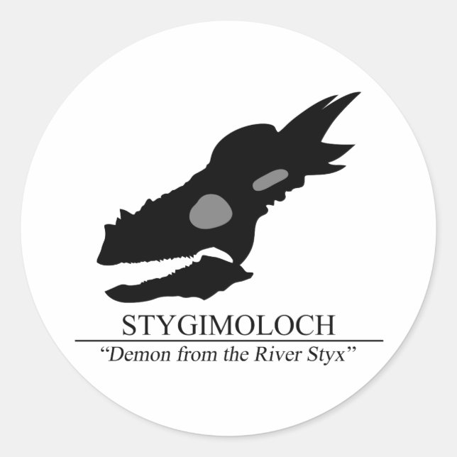 Adesivo Redondo Stygimoloch Skull (Frente)