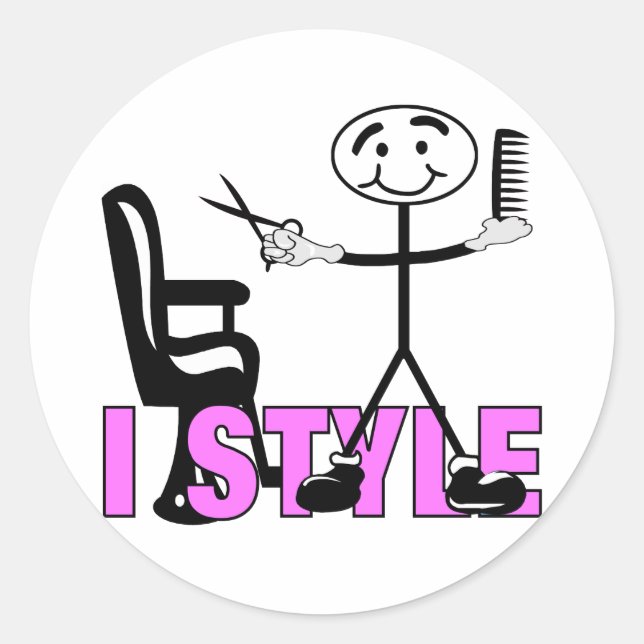 Adesivo Redondo Stylist para o cabelo (Frente)