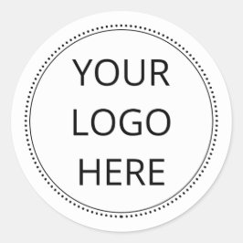 Adesivo Redondo Sua empresa de logotipo