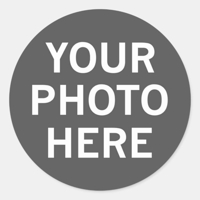 Adesivo Redondo Sua Foto Aqui (Frente)