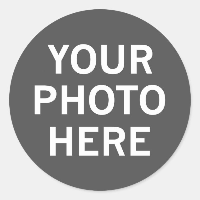 Adesivo Redondo Sua Foto Aqui (Frente)