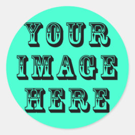 Adesivo Redondo Sua imagem em