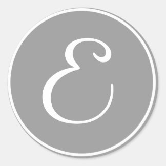 Adesivo Redondo Sua Letra, Monograma Personalizado E Cinzas Inicia
