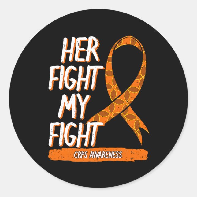 Adesivo Redondo Sua Luta Contra Minha Consciência CRPS Sensibiliza (Frente)