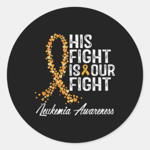 Adesivo Redondo Sua Luta É A Nossa Consciência Da Leucemia.