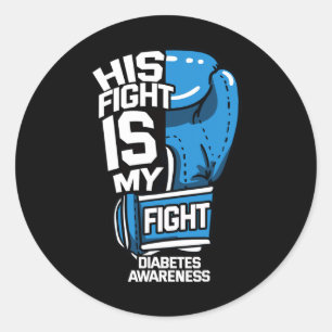 Adesivo Redondo Sua Luta É Minha Luta Contra A Diabetes Sensibiliz