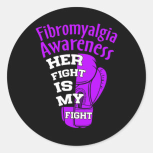 Adesivo Redondo Sua Luta É Minha Luta Contra A Fibromialgia Neurob