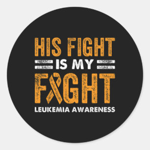 Adesivo Redondo Sua Luta É Minha Luta Contra A Leucemia Cancer Wi