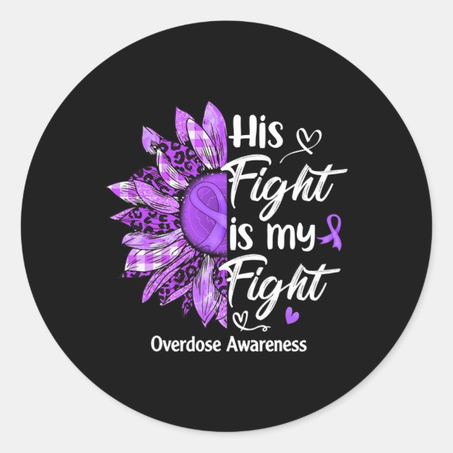 Adesivo Redondo Sua Luta É Minha Luta Contra A Sobredosagem De Gir (Frente)