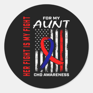 Adesivo Redondo Sua Luta Tia Conscientização Chd Bandeira American