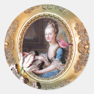 Adesivo Redondo Sua majestade, rainha Marie Antoinette, selos